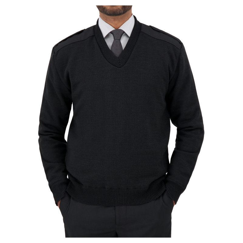 V-NECK "MILITARY" SWEATER - 2805