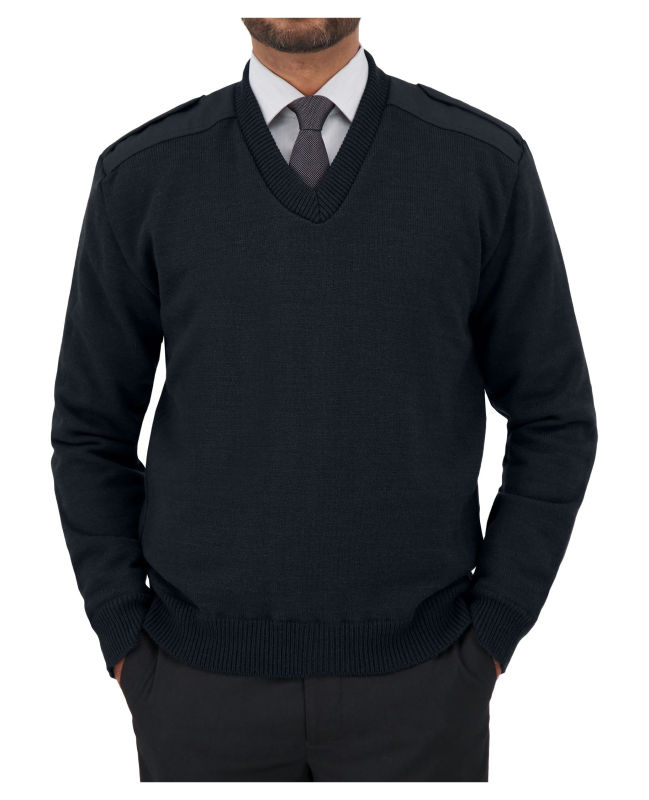V-NECK "MILITARY" SWEATER - 2825