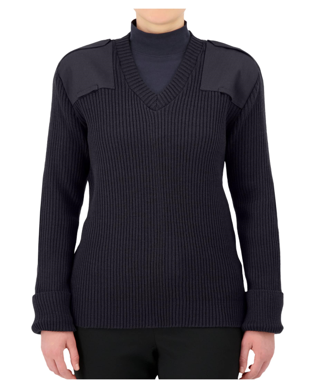 V-NECK RIB "COMMANDO" SWEATER - 8081