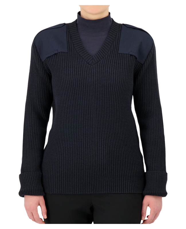 V-NECK RIB "COMMANDO" SWEATER - 8082