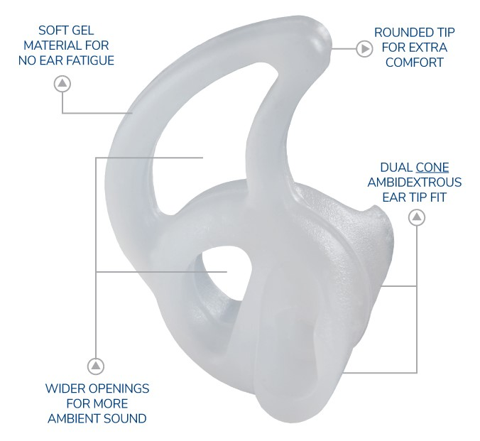 FIN ULTRA™ AMBI ALL-DAY COMFORT EAR TIPS - EP-FUA-LC