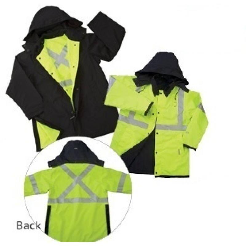 REVERSIBLE SAFETY RAIN JACKET - RC803