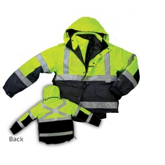 6-IN-1 REVERSIBLE SAFETY RAIN JACKET - SJ62